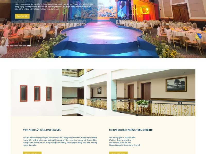 Screenshot of the Ladalat Hotel website