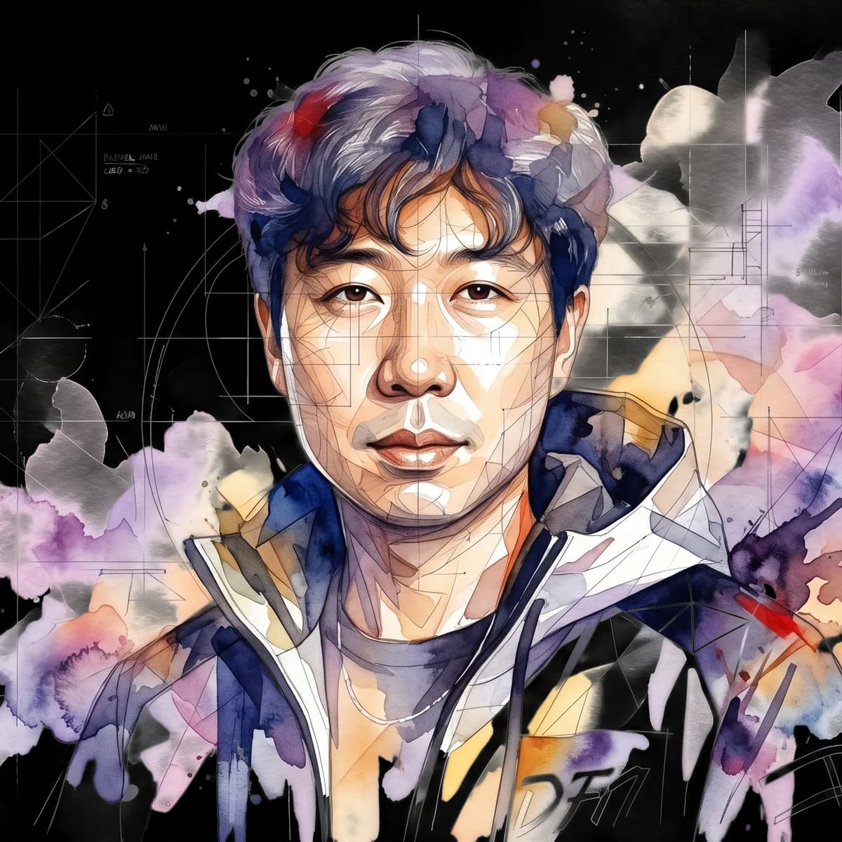 Illustrated portrait of Dennis Duoc